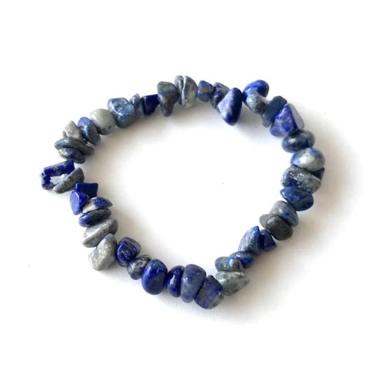 Pulsera de chips de lapislázuli