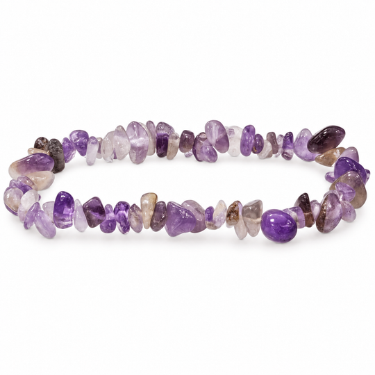 Pulsera de chips de amatista