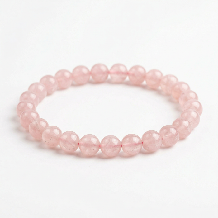 Pulsera de cuarzo rosa