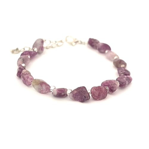 Pulsera de chips de lepidolita con cierre