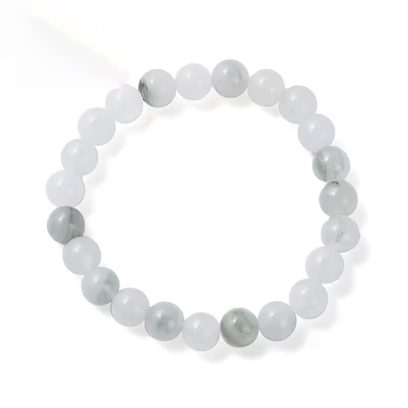 Pulsera de jade verde hielo, referencia de 6 mm