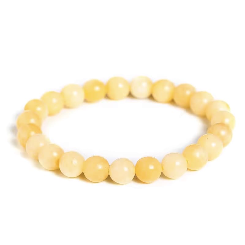 Pulsera de jade amarillo, referencia de 6 mm