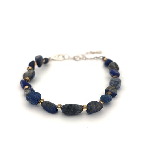 Pulsera de chips de lapislázuli con cierre