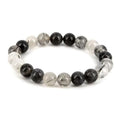 Pulsera de cuarzo turmalina, referencia de 6 mm