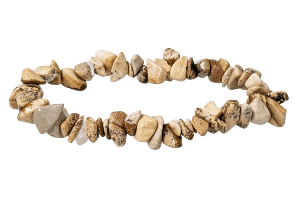 Pulsera de chips de jaspe paisaje
