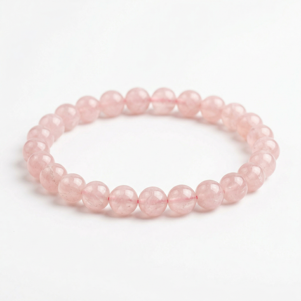 Pulsera de cuarzo rosa