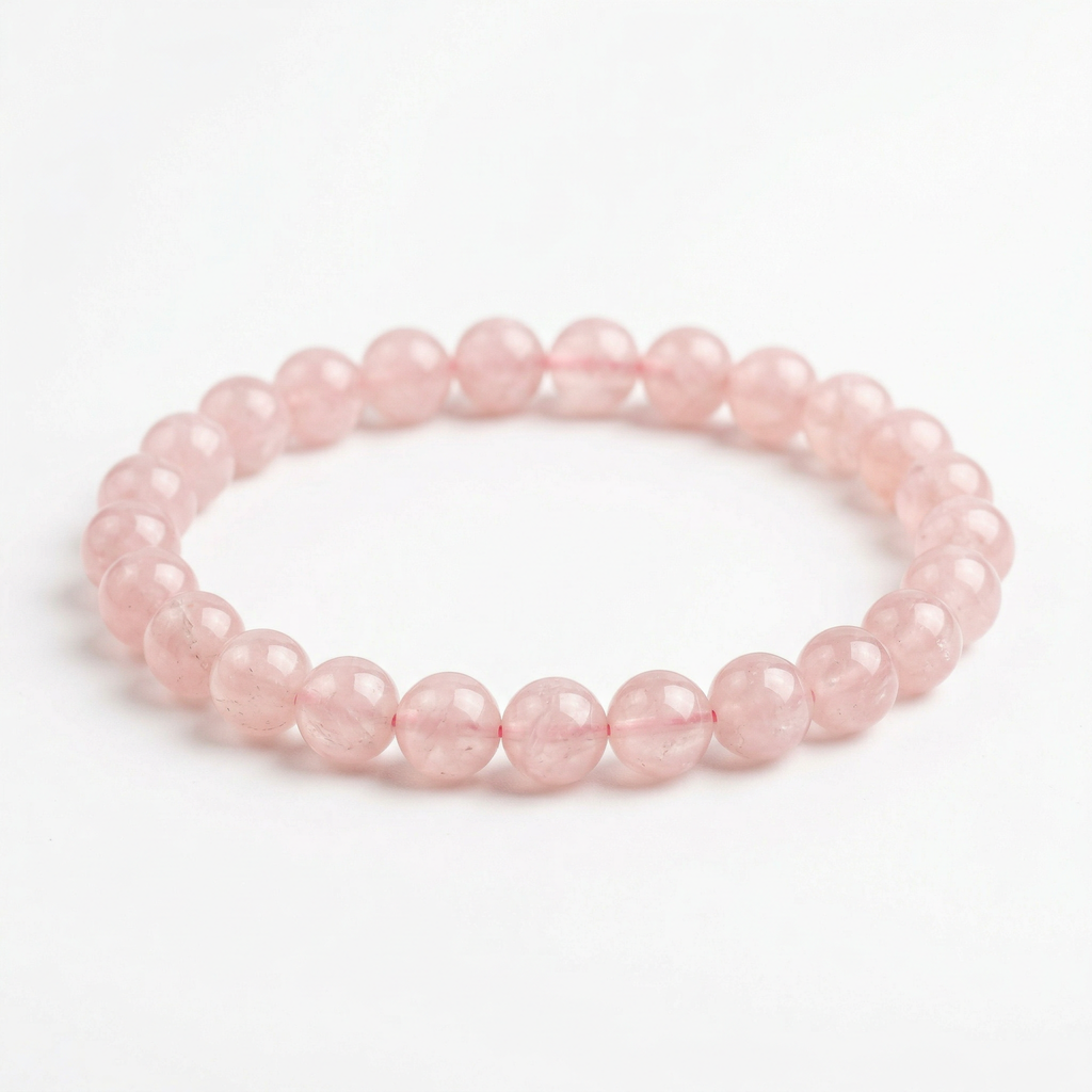 Pulsera de cuarzo rosa